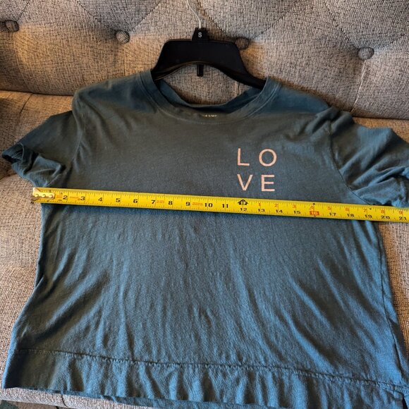 good hYOUman Finny - Love Block - Short Sleeve Crop Top. Size Small - Picture 6 of 9